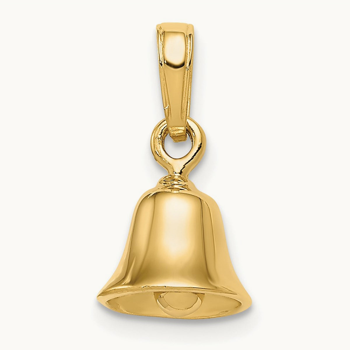 3-D Moveable Bell Pendant, 14K