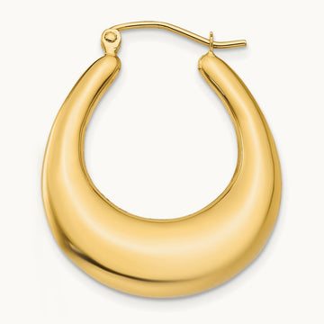 Single 14k Polished Hoop Earring