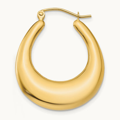 Single 14k Polished Hoop Earring