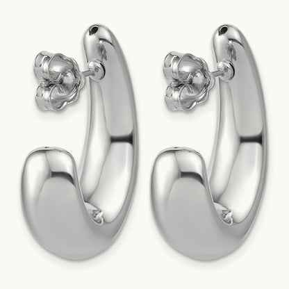 RH- Polished Post J-Hoop Earrings — Leslie's — photo set