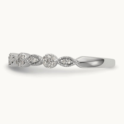 Diamond Band, 14K White Gold