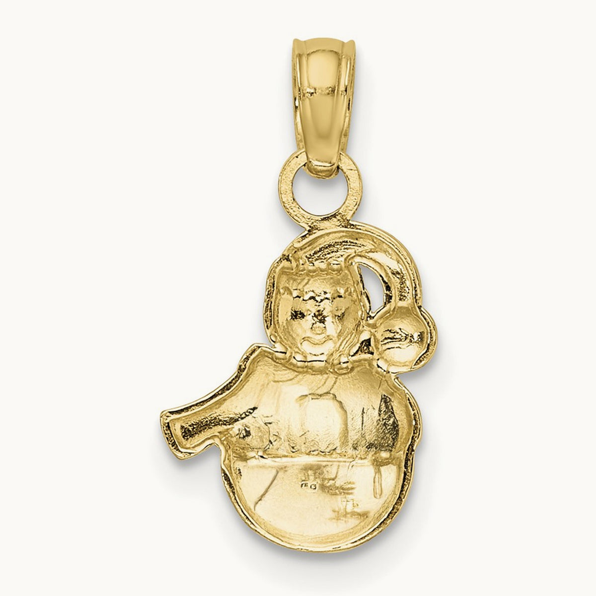 w/Rhodium Snowman Charm, 14K