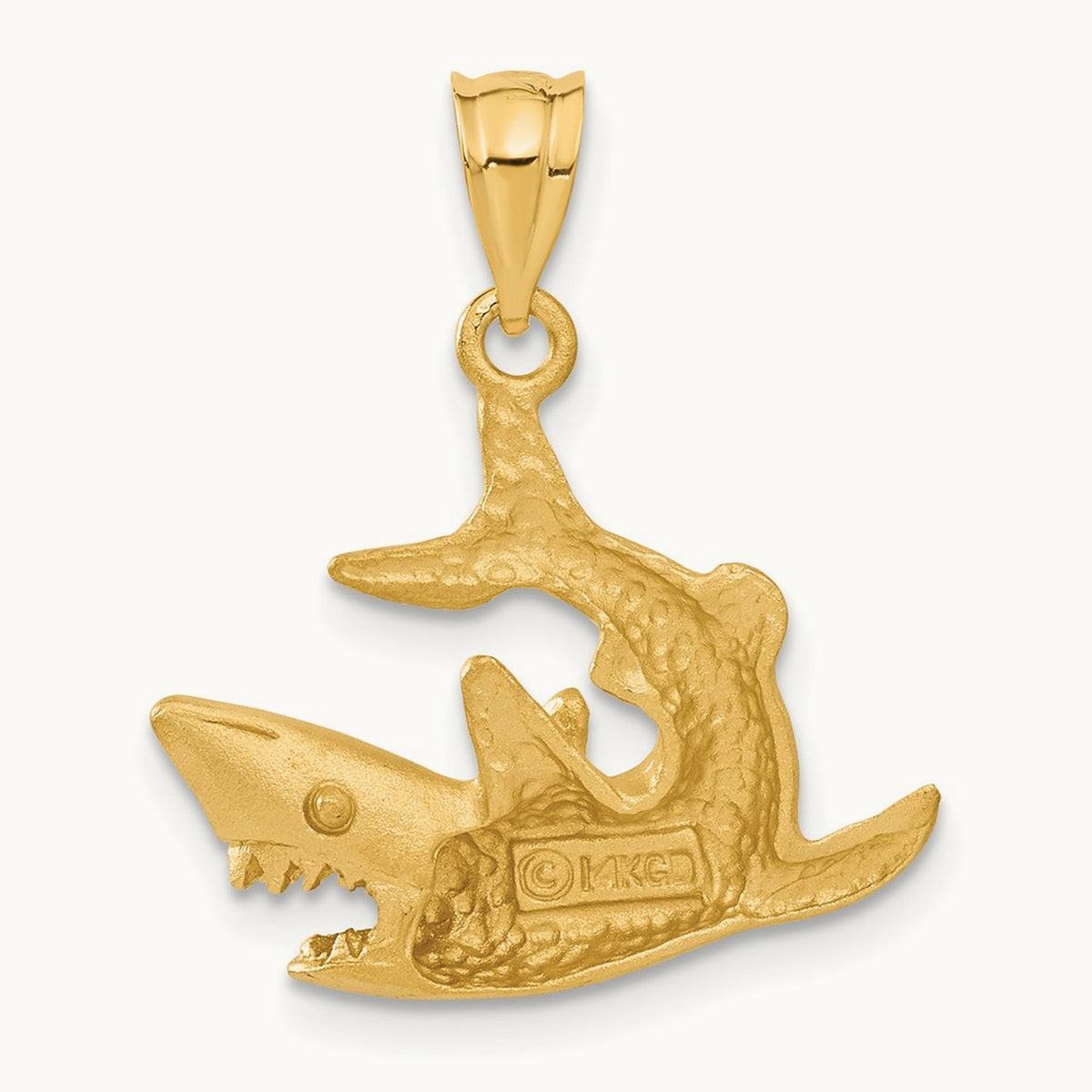 Shark Pendant, 14K