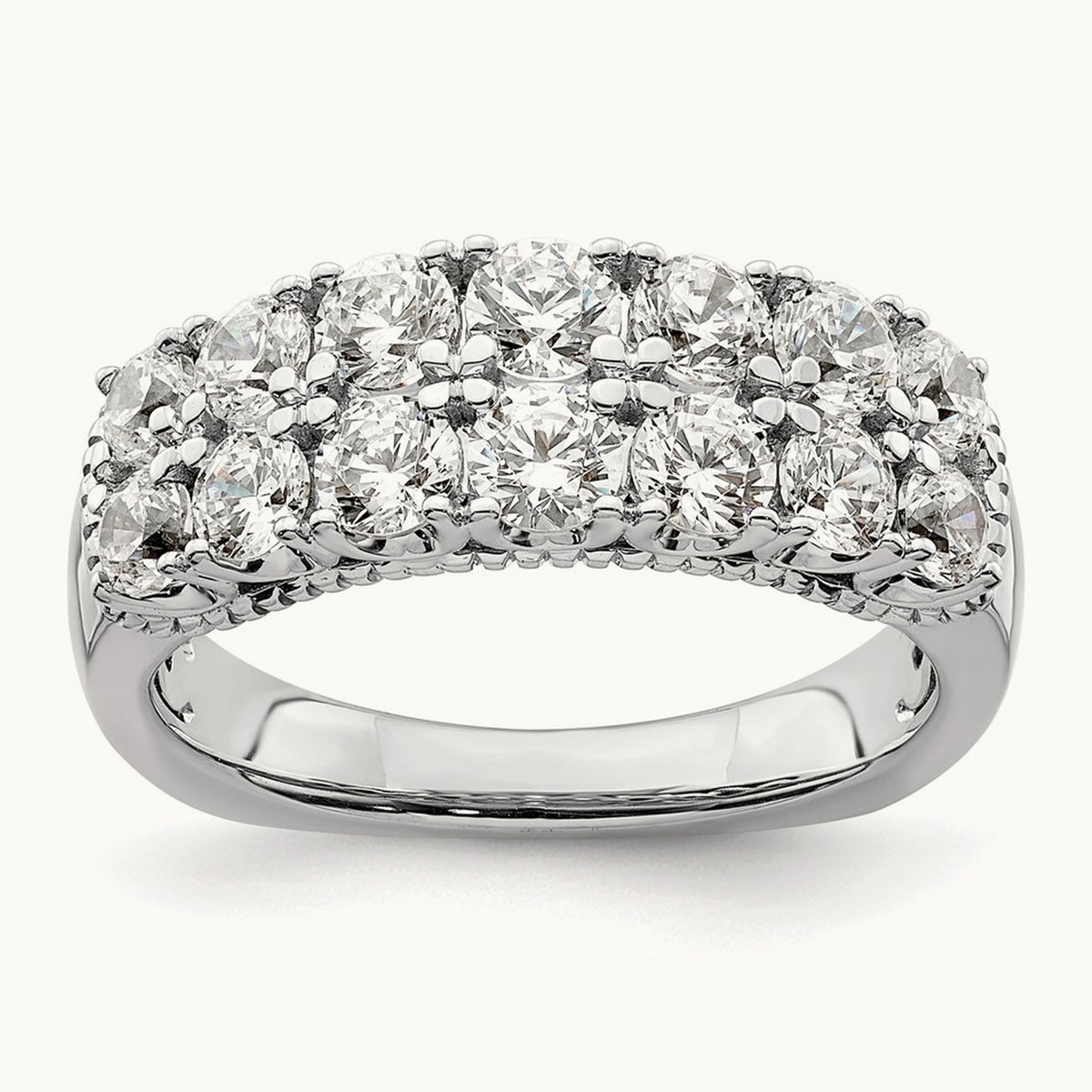Double Row Band, 1.50 ct tw Lab-Grown Diamond