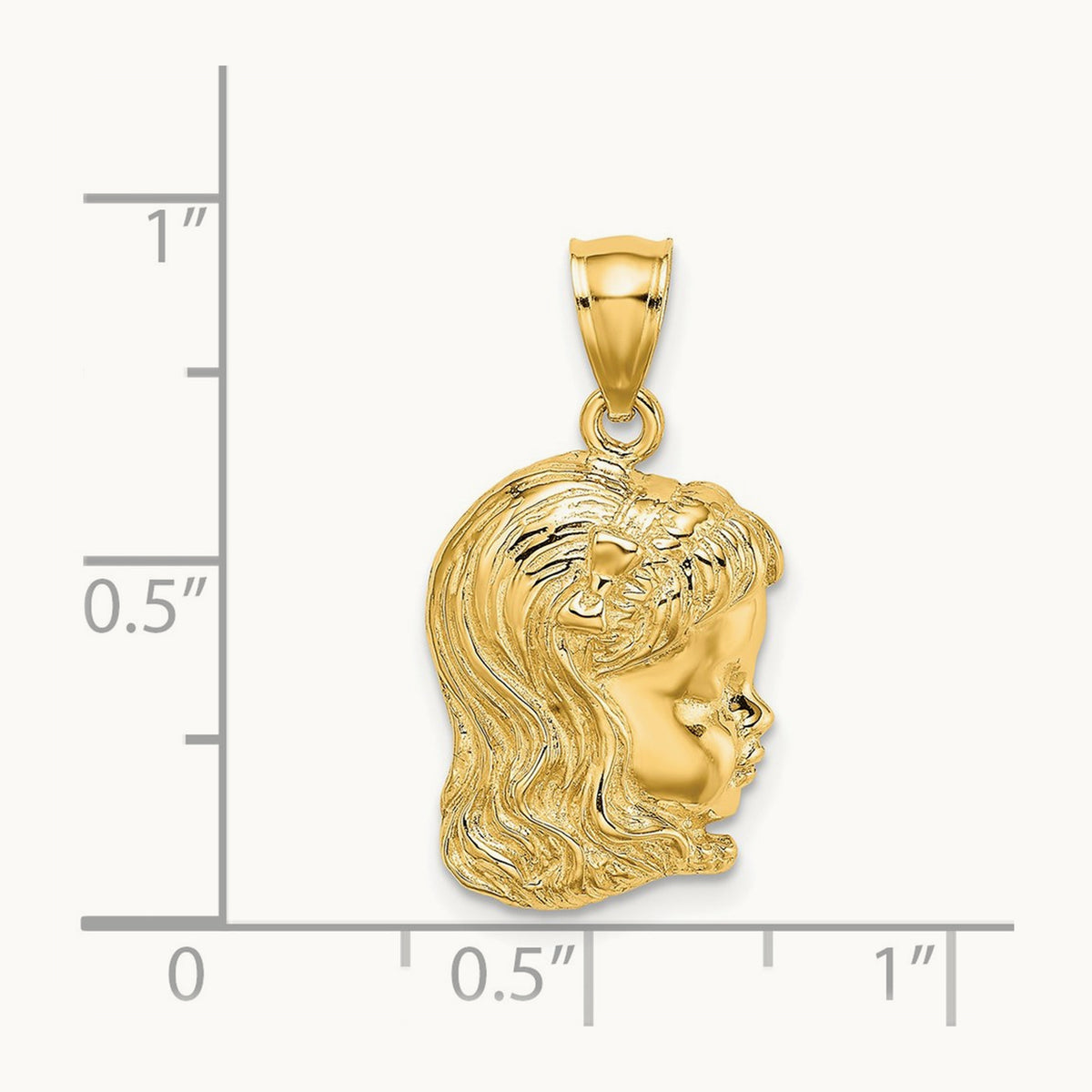 Girl Head Charm — 22.5mm