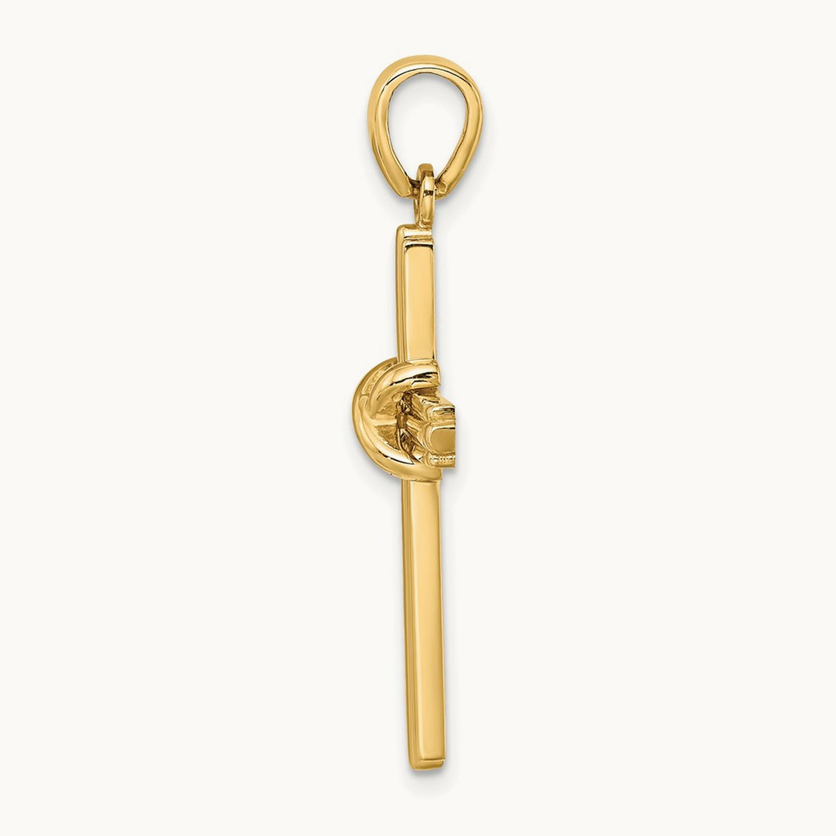 Polished with X Center Cross Charm — 33.9mm