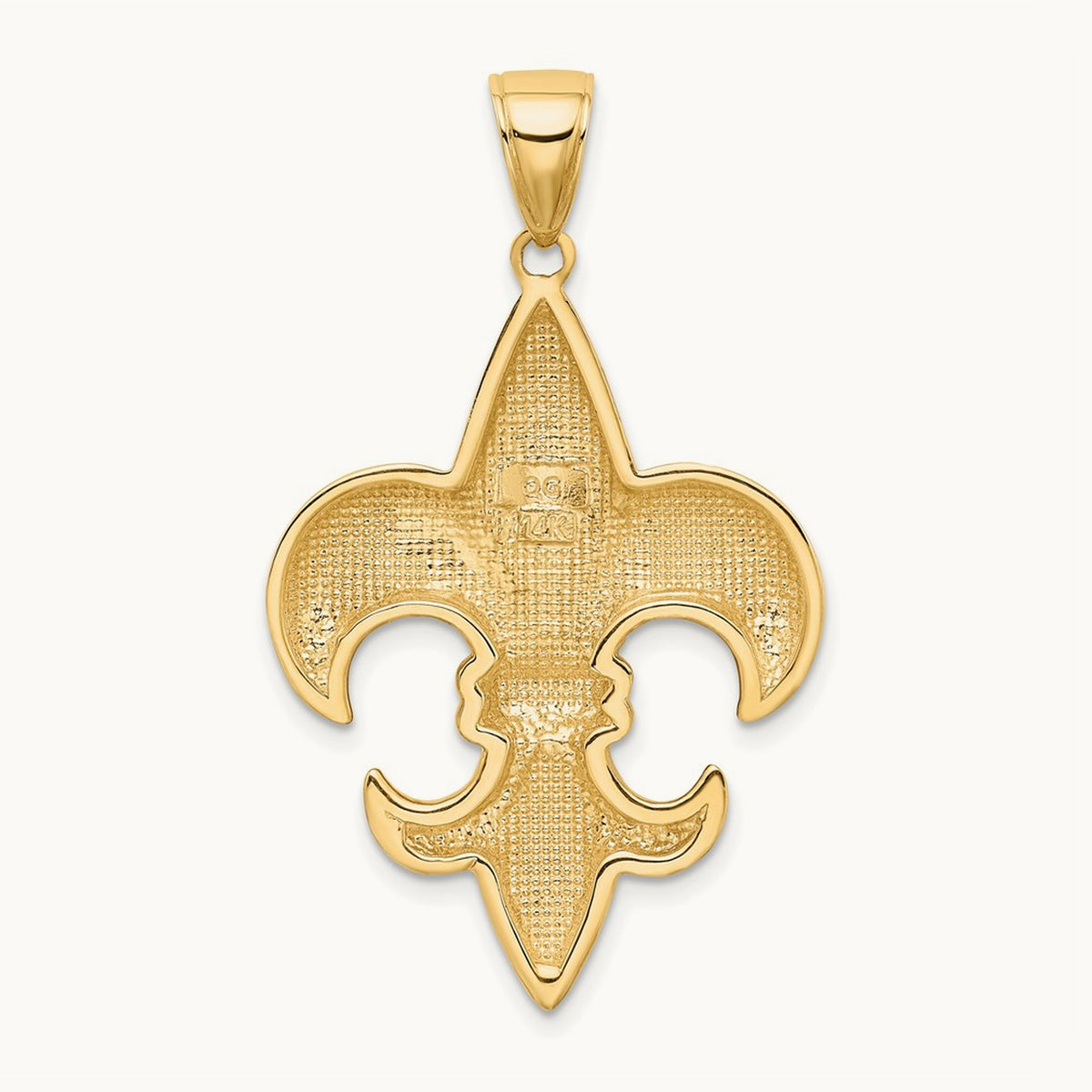 Large Fleur-De-Lis Pendant, 14K
