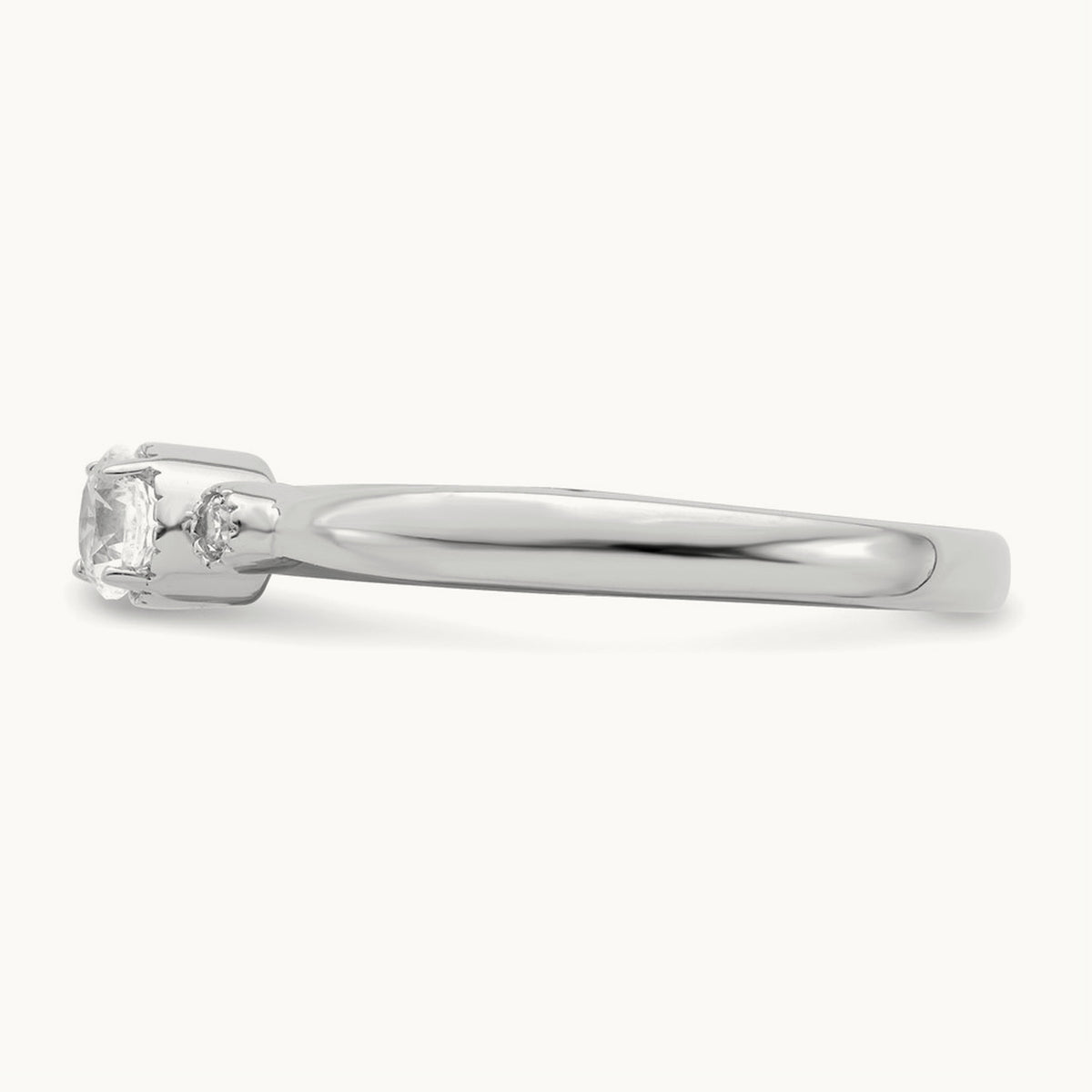 Petite Engagement Ring — 14K White Gold, 7