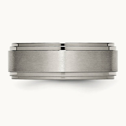 Brushed Center Double Step Ridged Edge Band — photo set