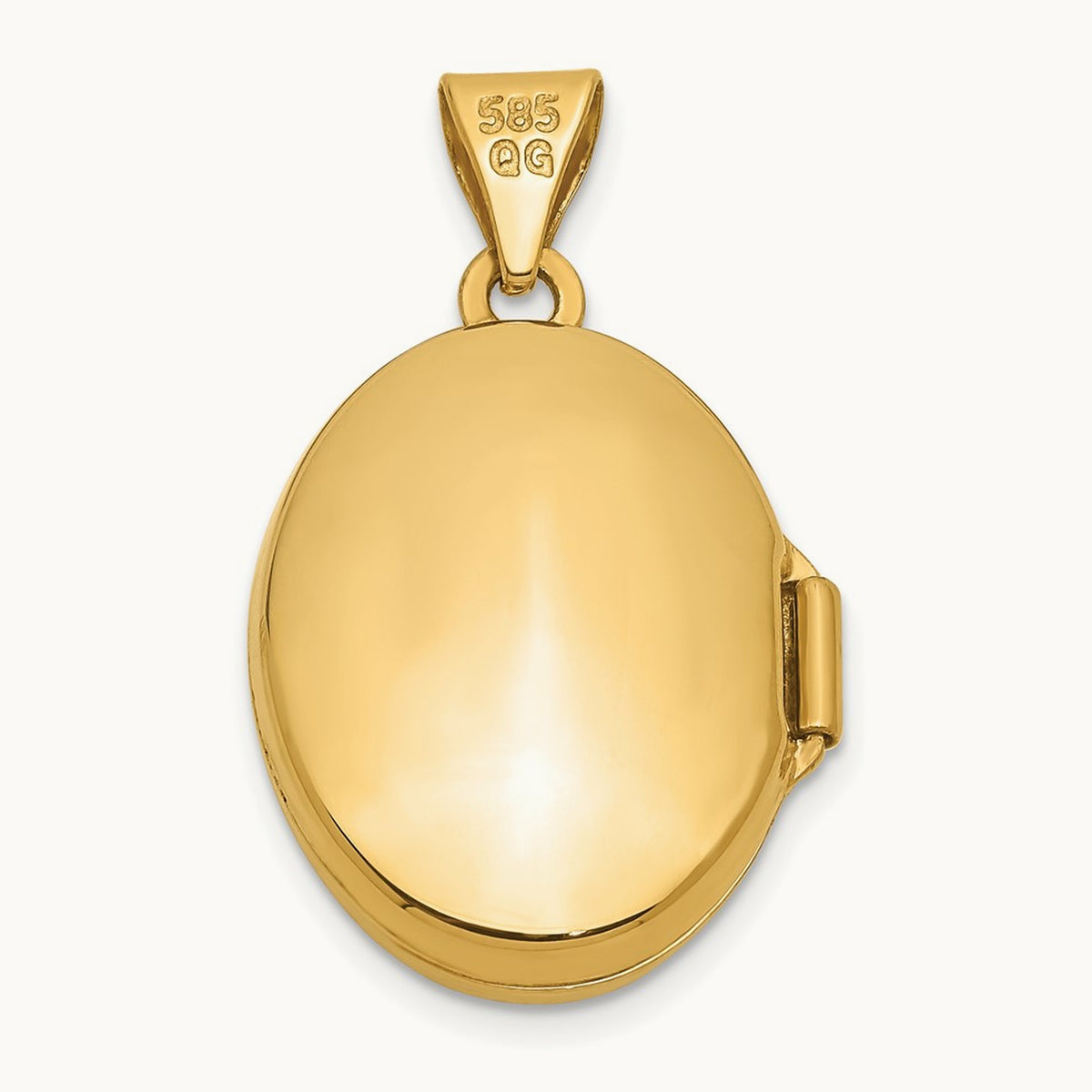 Diamond Oval Locket — 24mm