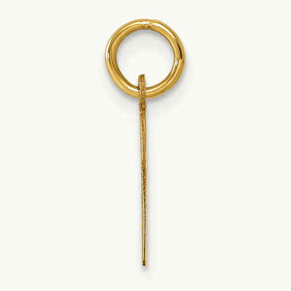 Small Script Letter R Initial Charm, 14K