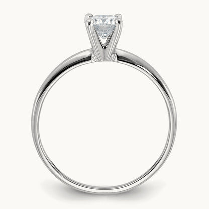 Round Solitaire Engagement Ring, 0.50 ct tw Lab-Grown Diamond — 14K White Gold
