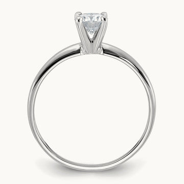 Round Solitaire Engagement Ring, 0.50 ct tw Lab-Grown Diamond — 14K White Gold