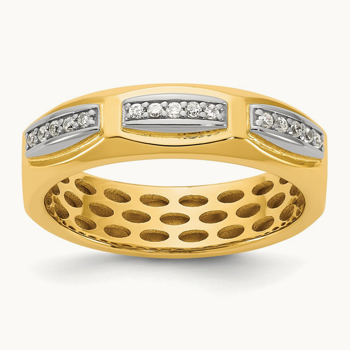 14ktt IB Goodman Mens Satin Diamond Ring Mounting