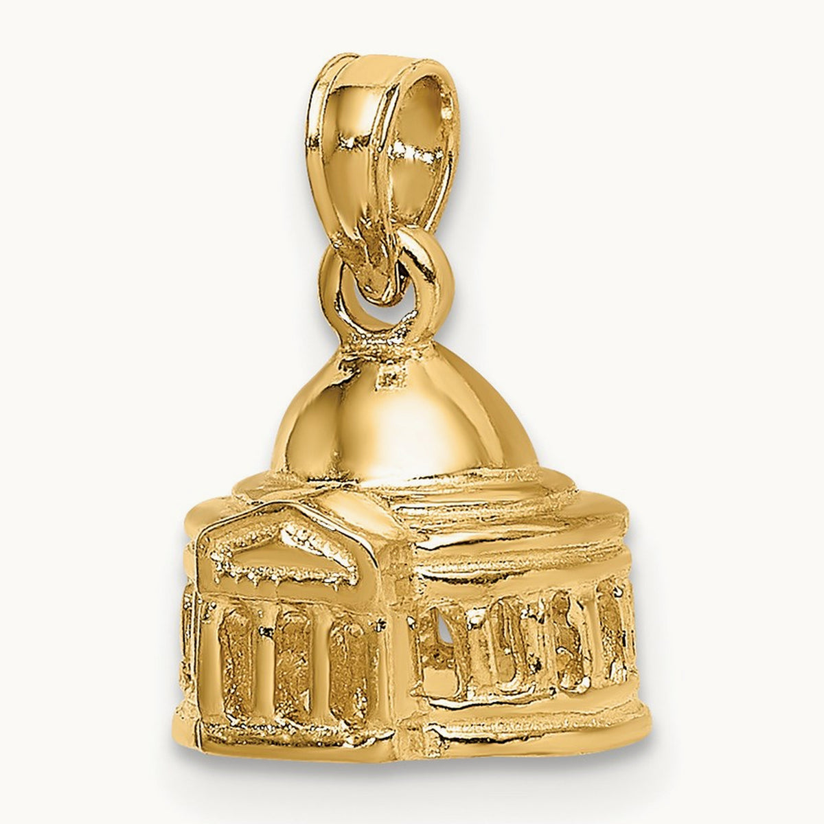 3D Jefferson Memorial Building Washington Charm, 14K
