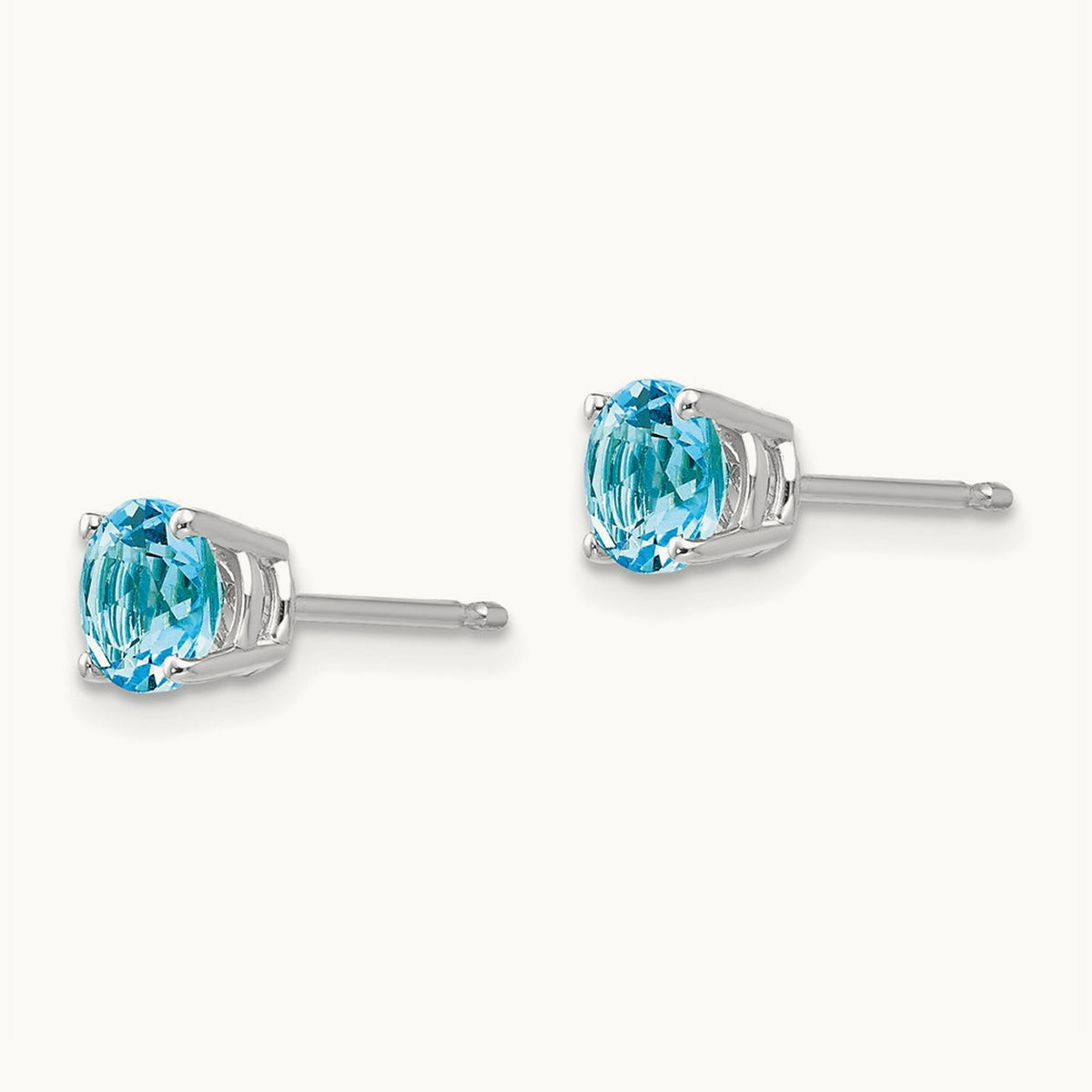 Round Earring Mounting, 5mm, 14K White Gold