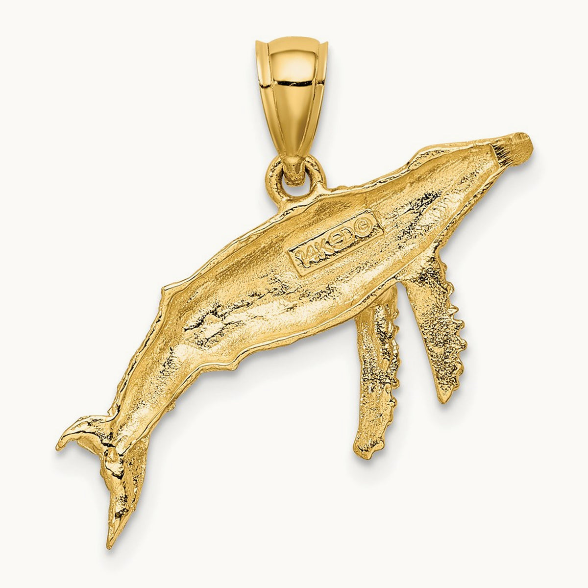 2-D Textured Whale Charm — photo set