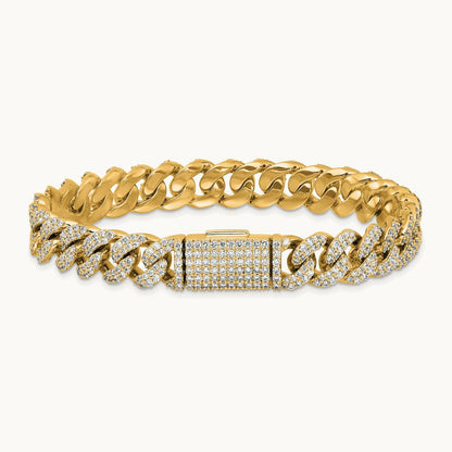 4mm Pavé Cuban Link Bracelet, 6.25 ct tw Lab-Grown Diamond