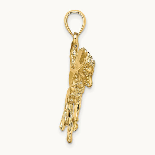 Carousel Horse w/Tail Up Charm, 14K