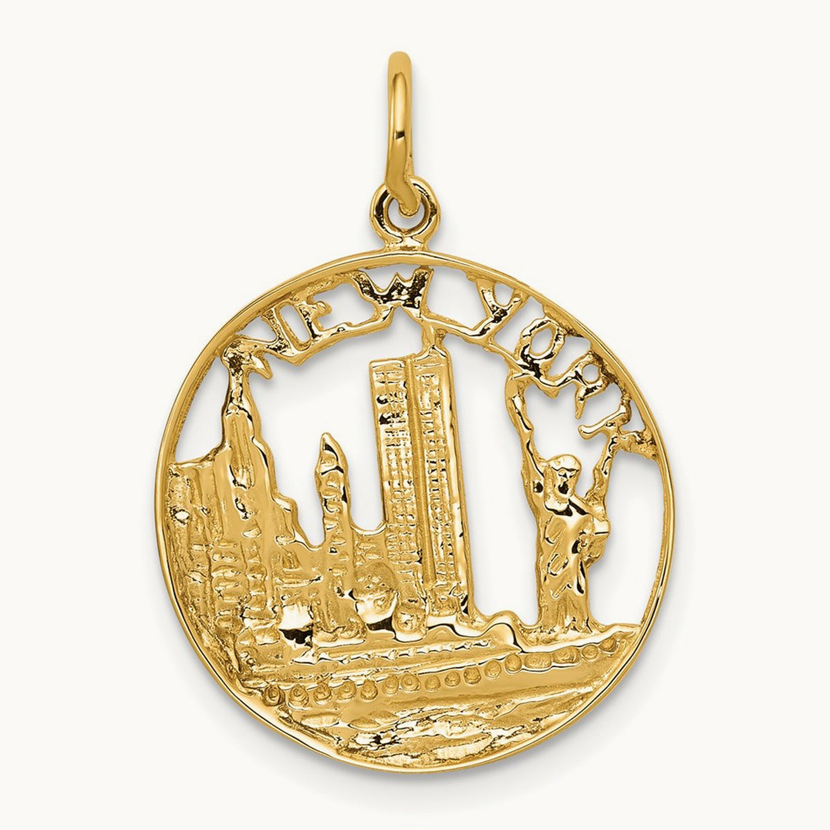 NEW YORK Skyline Charm, 14K