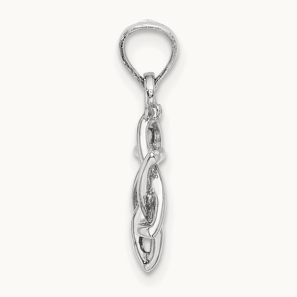 Polished Star Of David Charm — 14K White Gold, 18.4mm