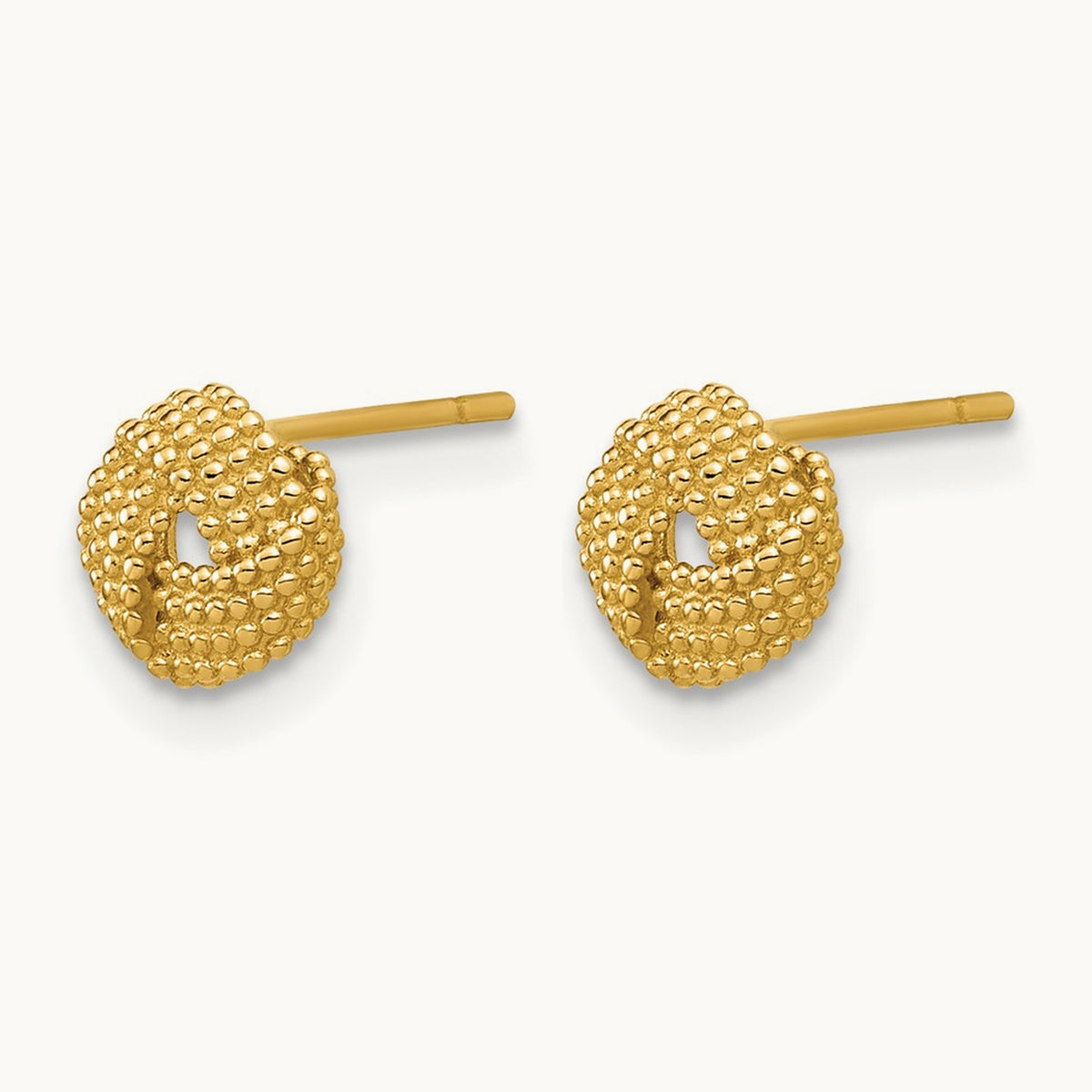 Polished Textured Love Knot Post Earrings, 14K — Leslie's