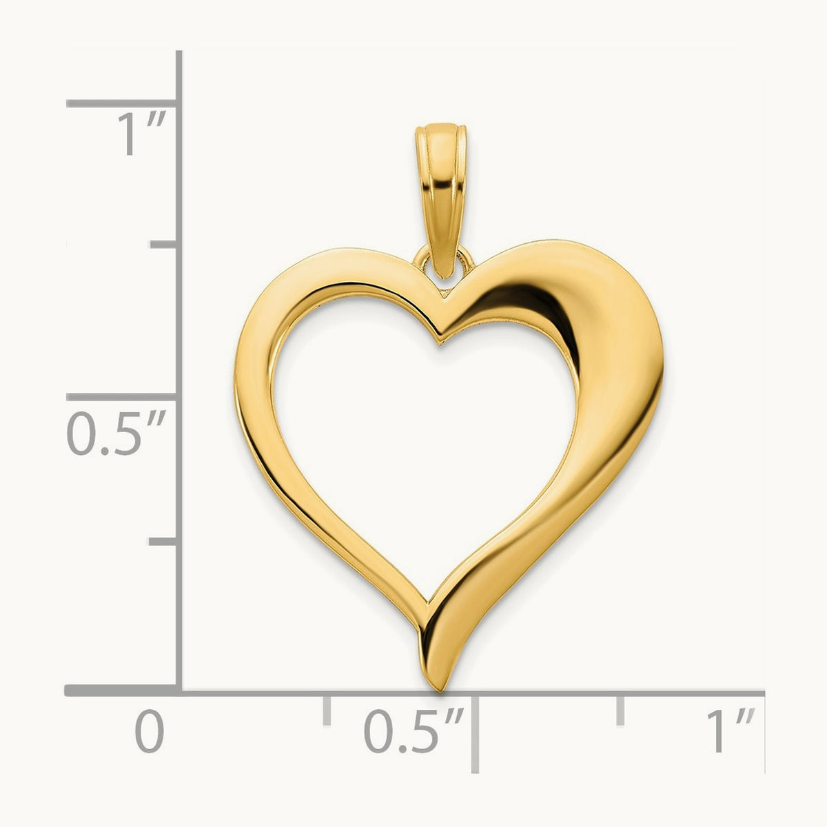 Open Heart Pendant — 26mm
