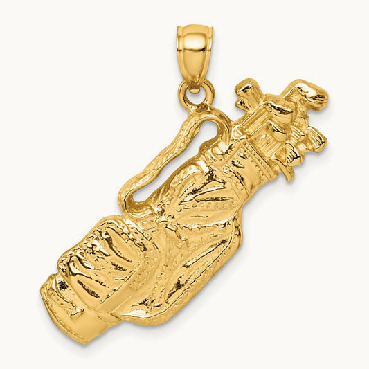 2-D Golf Bag and Clubs Charm — 12.3mm