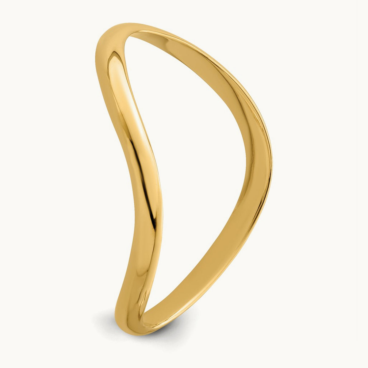 Wave Fashion Thumb Ring — 14K Yellow Gold
