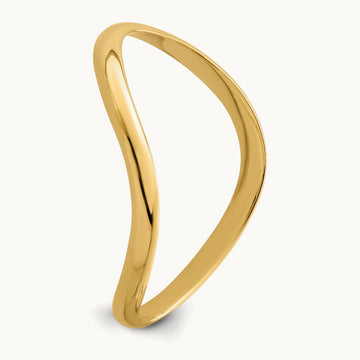 Wave Fashion Thumb Ring — 14K Yellow Gold