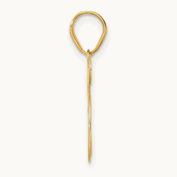 Polished Number 45 Pendant, 14K