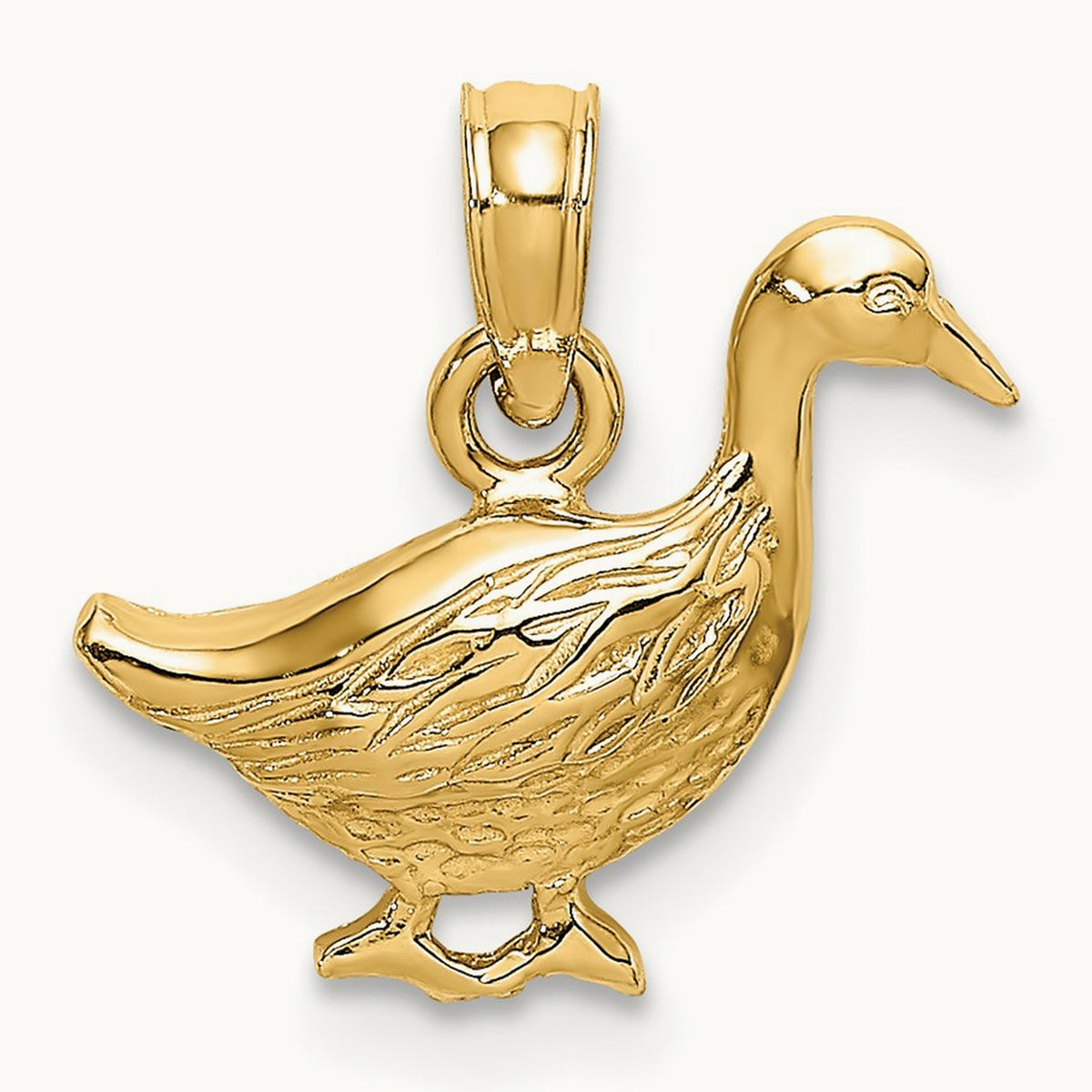 Goose Charm, 14K