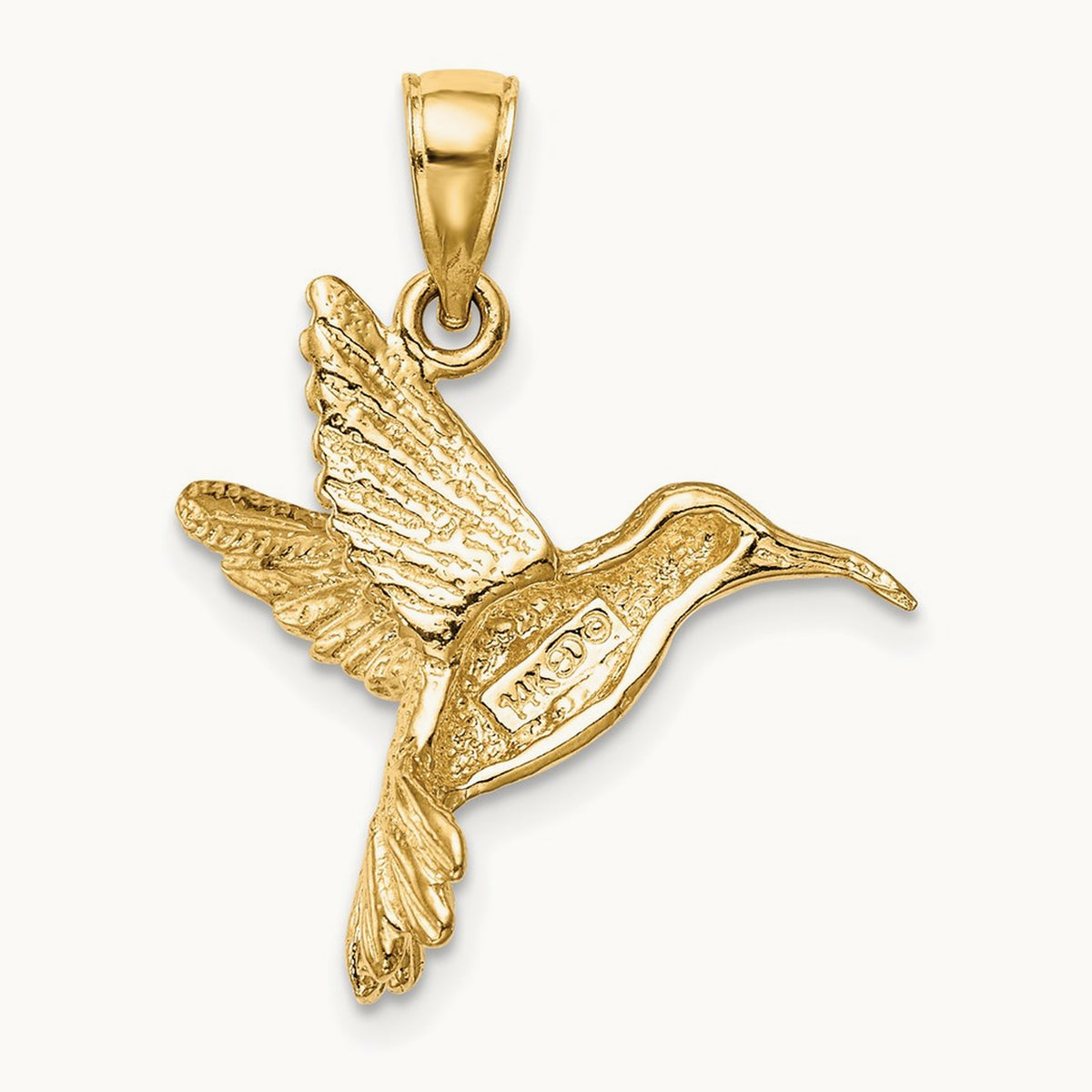 Hummingbird Pendant, 14K