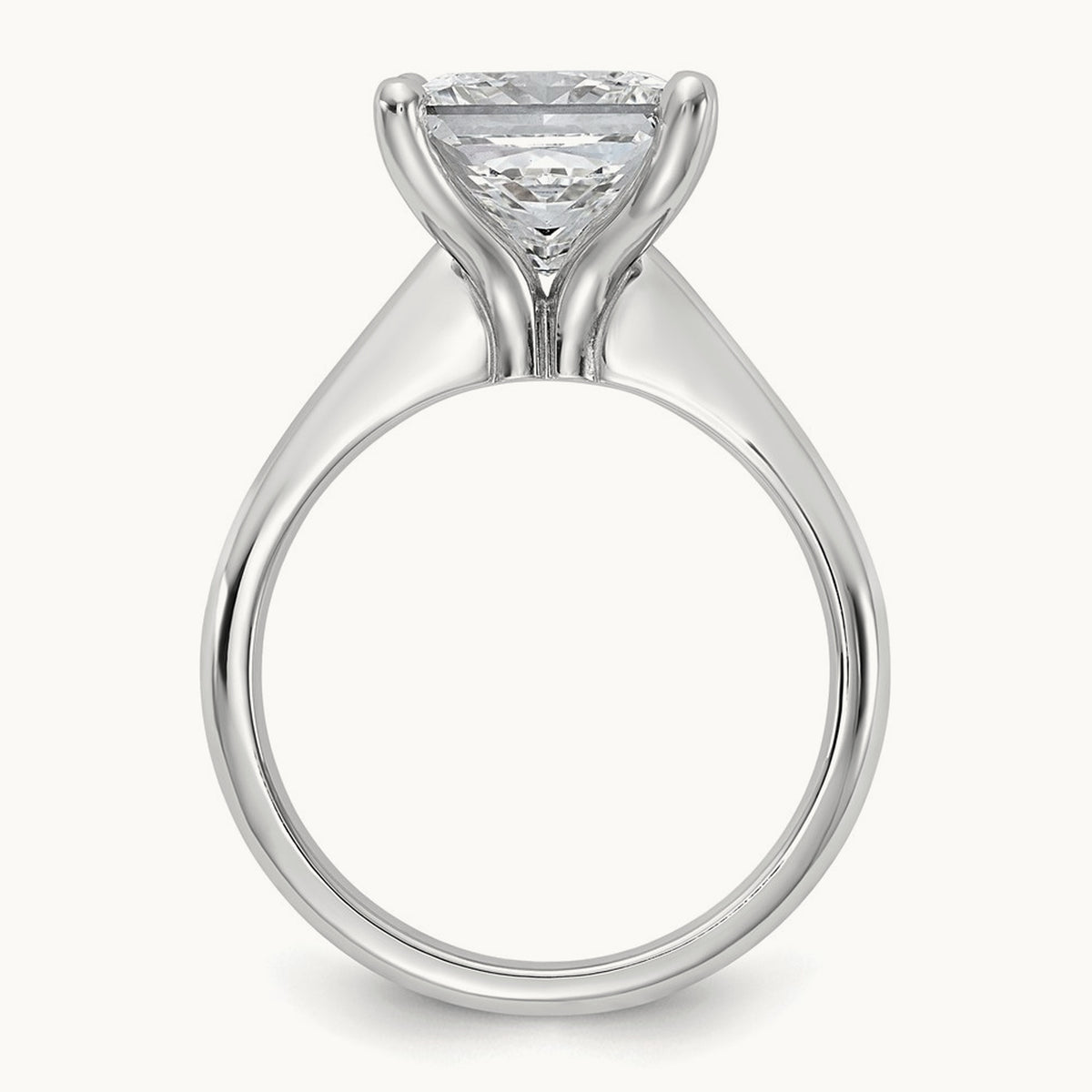 Princess 8X Ring, 4.00 ct tw Lab-Grown Diamond — 14K White Gold