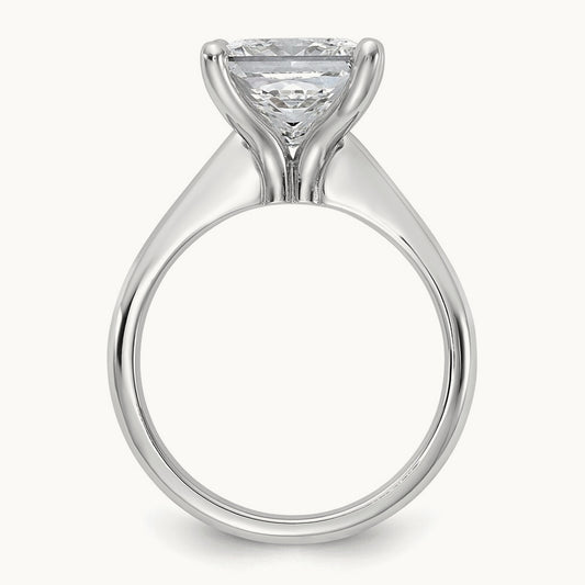 Princess 8X Ring, 4.00 ct tw Lab-Grown Diamond — 14K White Gold