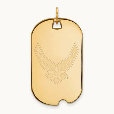 LogoArt U.S. Air Force Large Dog Tag, 14K Gold