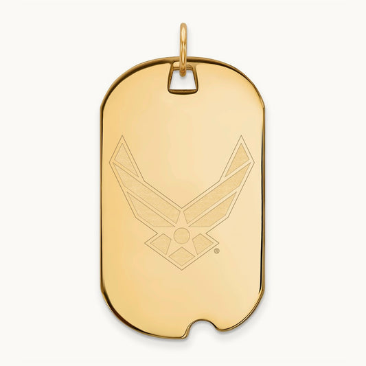 LogoArt U.S. Air Force Large Dog Tag, 14K Gold