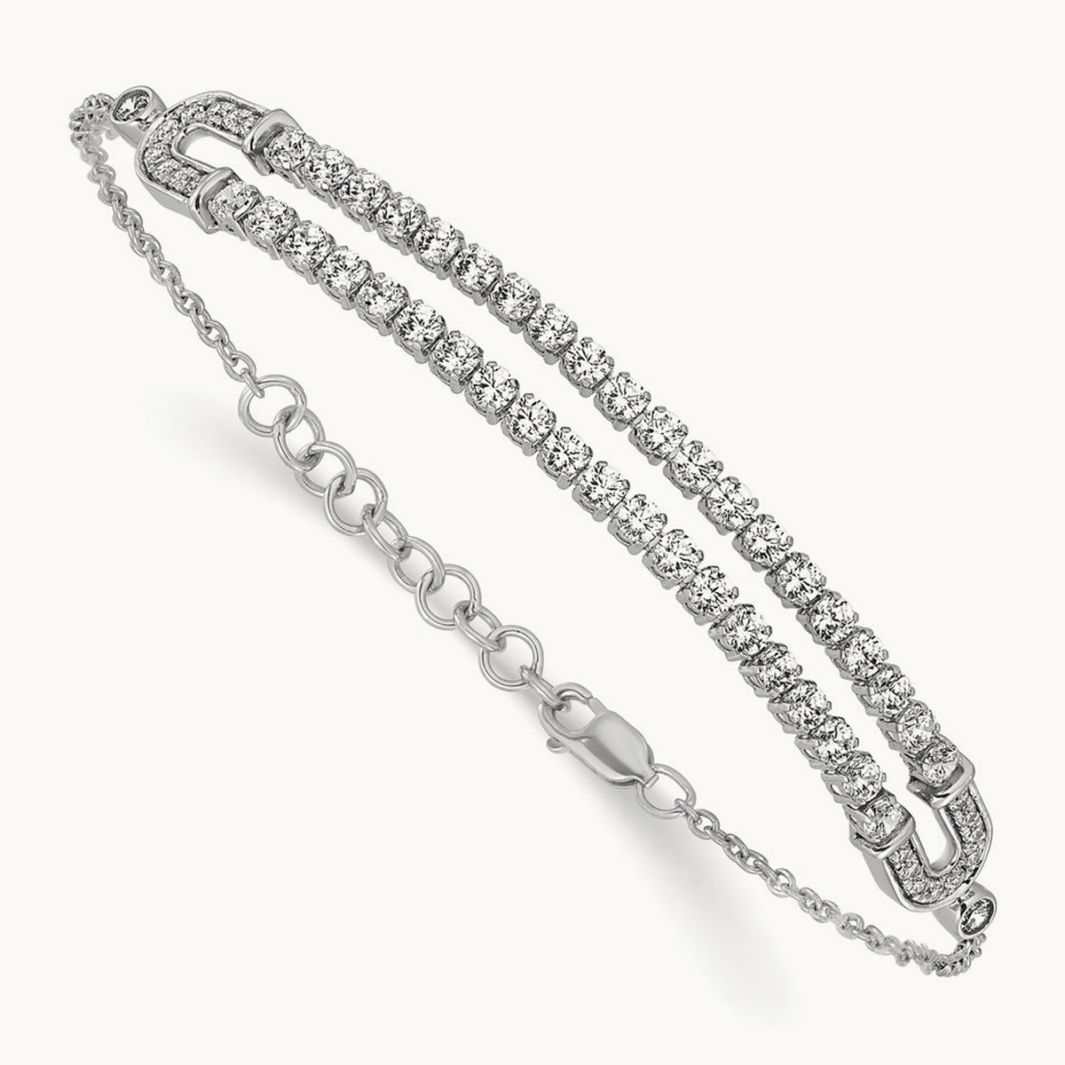 With Ext Bracelet, 2.00 ct tw Lab-Grown Diamond