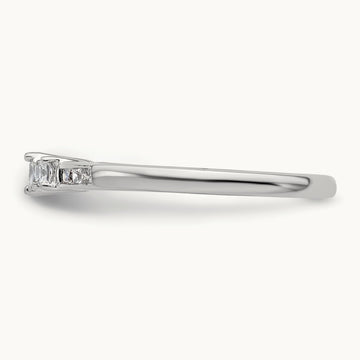 3-Stone Semi-Mount Engagement Ring, 0.10-0.25 ct tw — 1/10 ct, 14K White Gold
