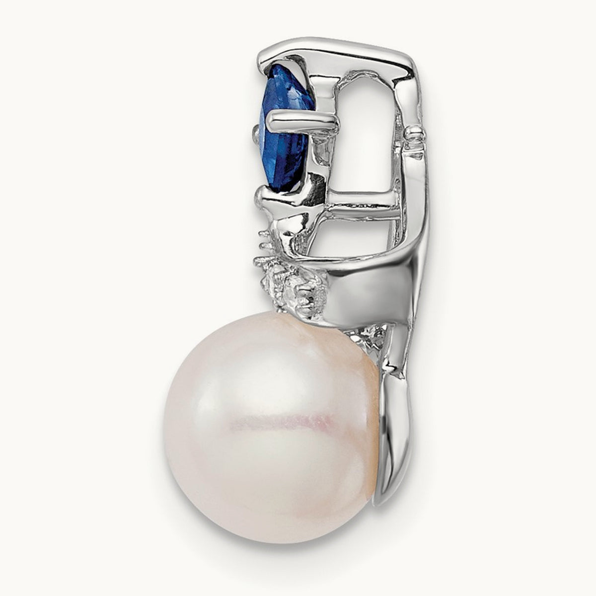FWC Pearl Sapphire & Diamond Chain Slide, 14K White Gold