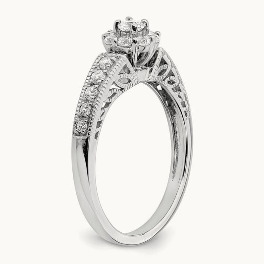 Cluster Engagement Ring, 0.50 ct tw