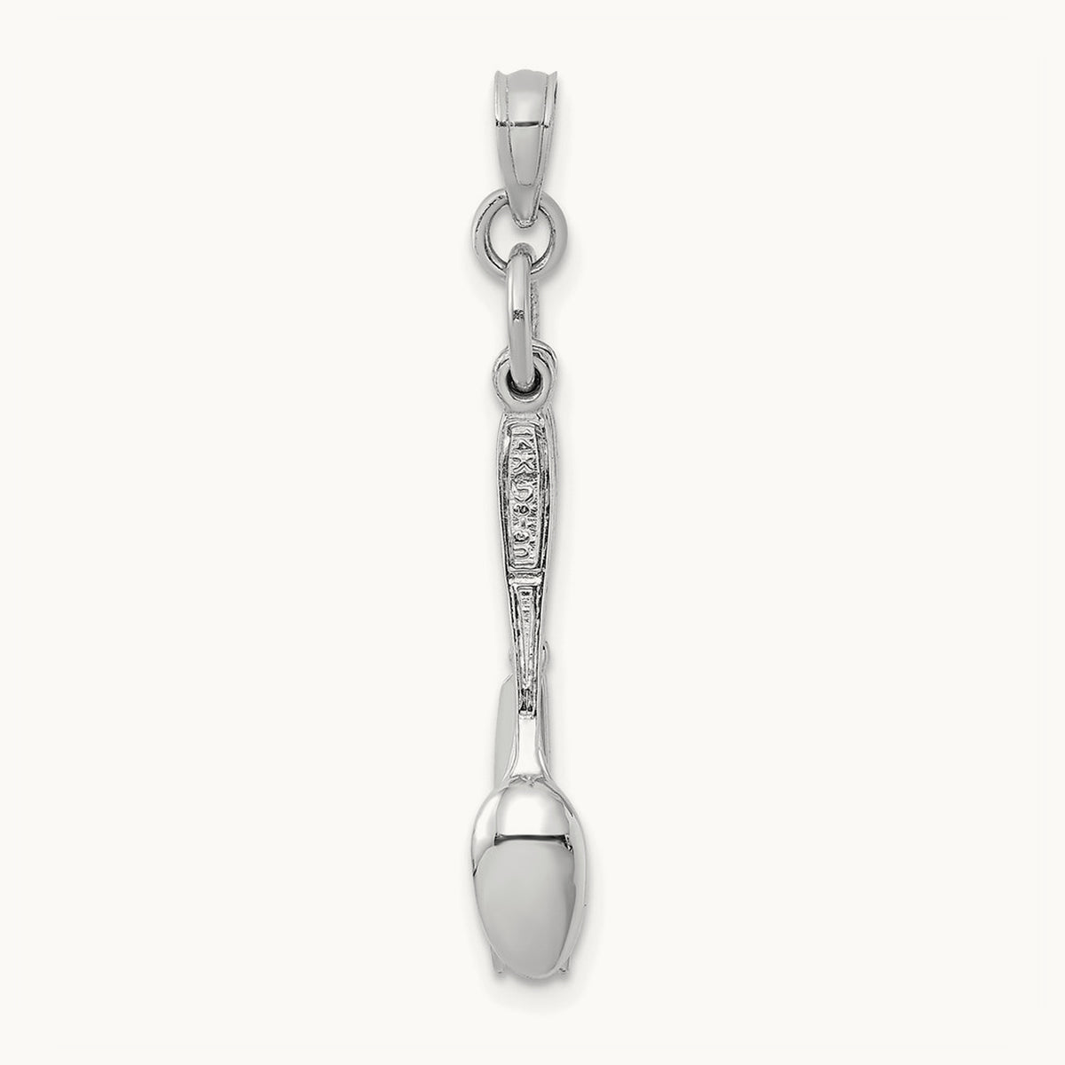 3-D Moveable Knife — 14K White Gold