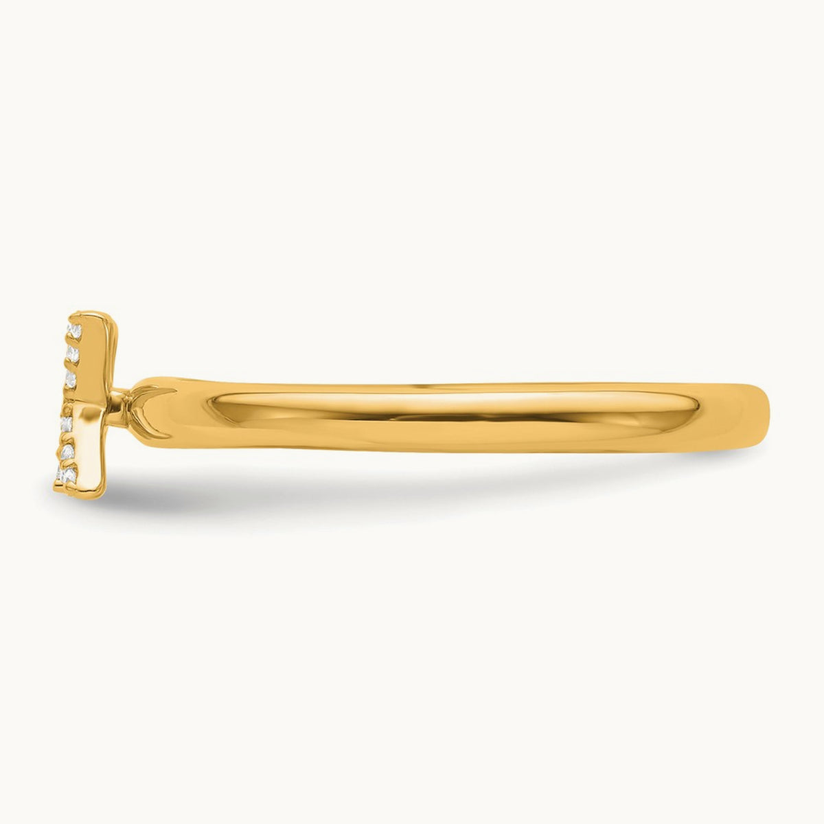 Stackable Diamond Ring — 14K Yellow Gold, K
