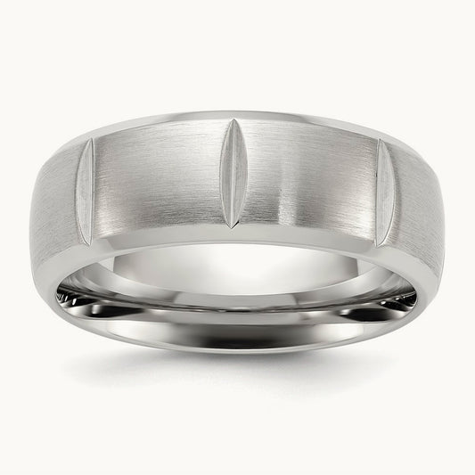 Brushed and Polished Grooved Band — photo set