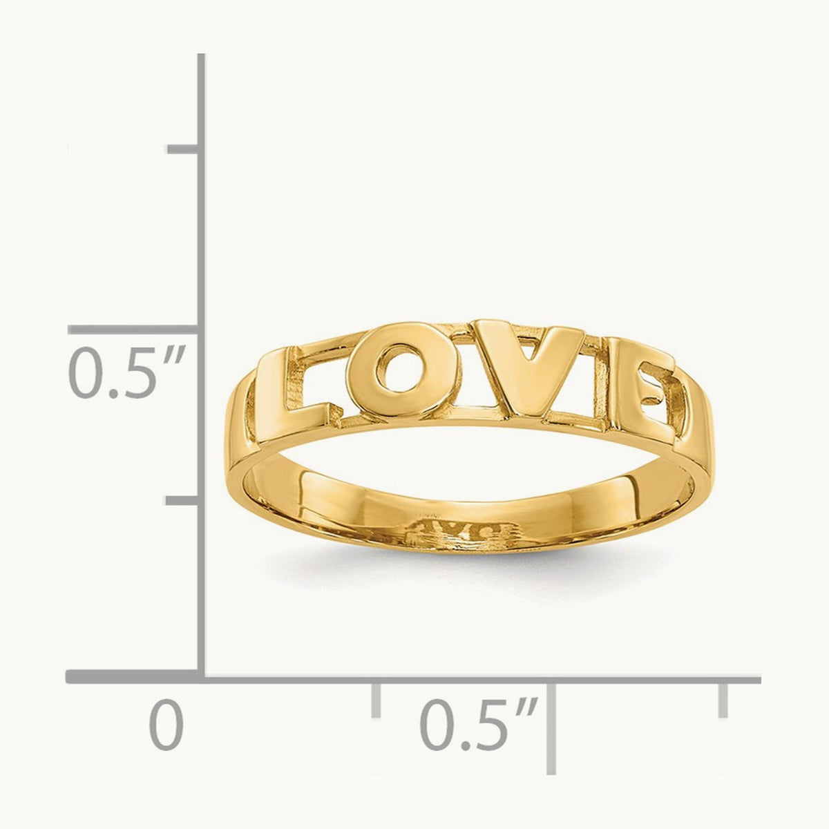 LOVE Ring — 14K White Gold, 7
