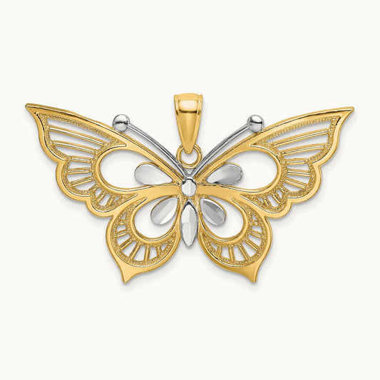 Diamond-cut Butterfly Charm — photo set