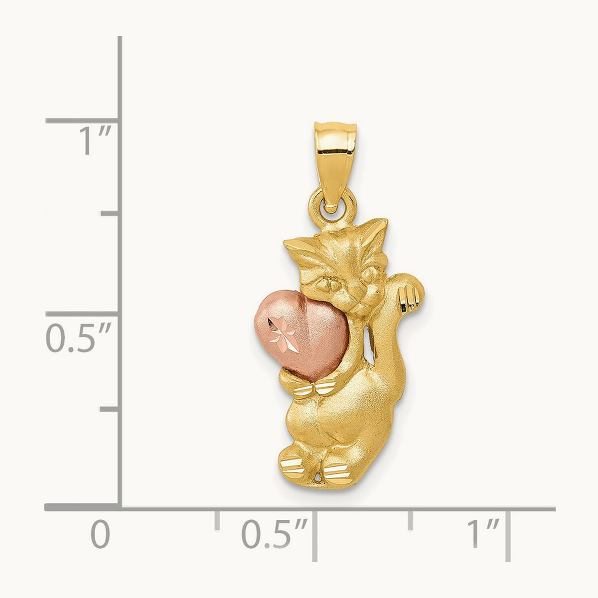 Cat Charm, 14K Two-tone