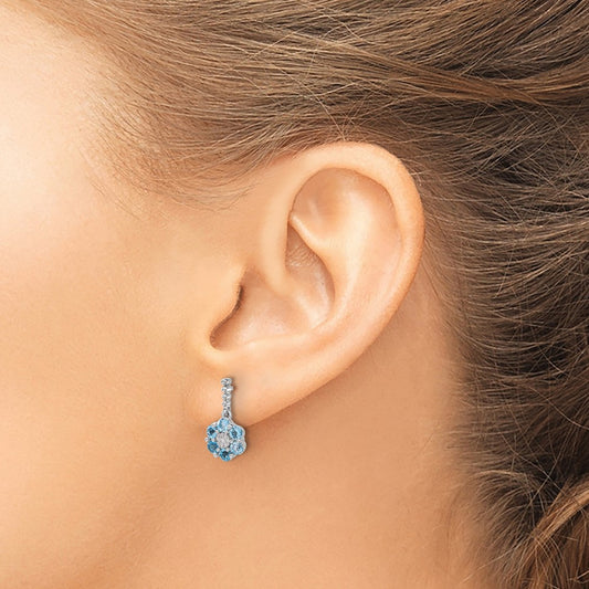 Blue Topaz and Diamond Earrings — photo set