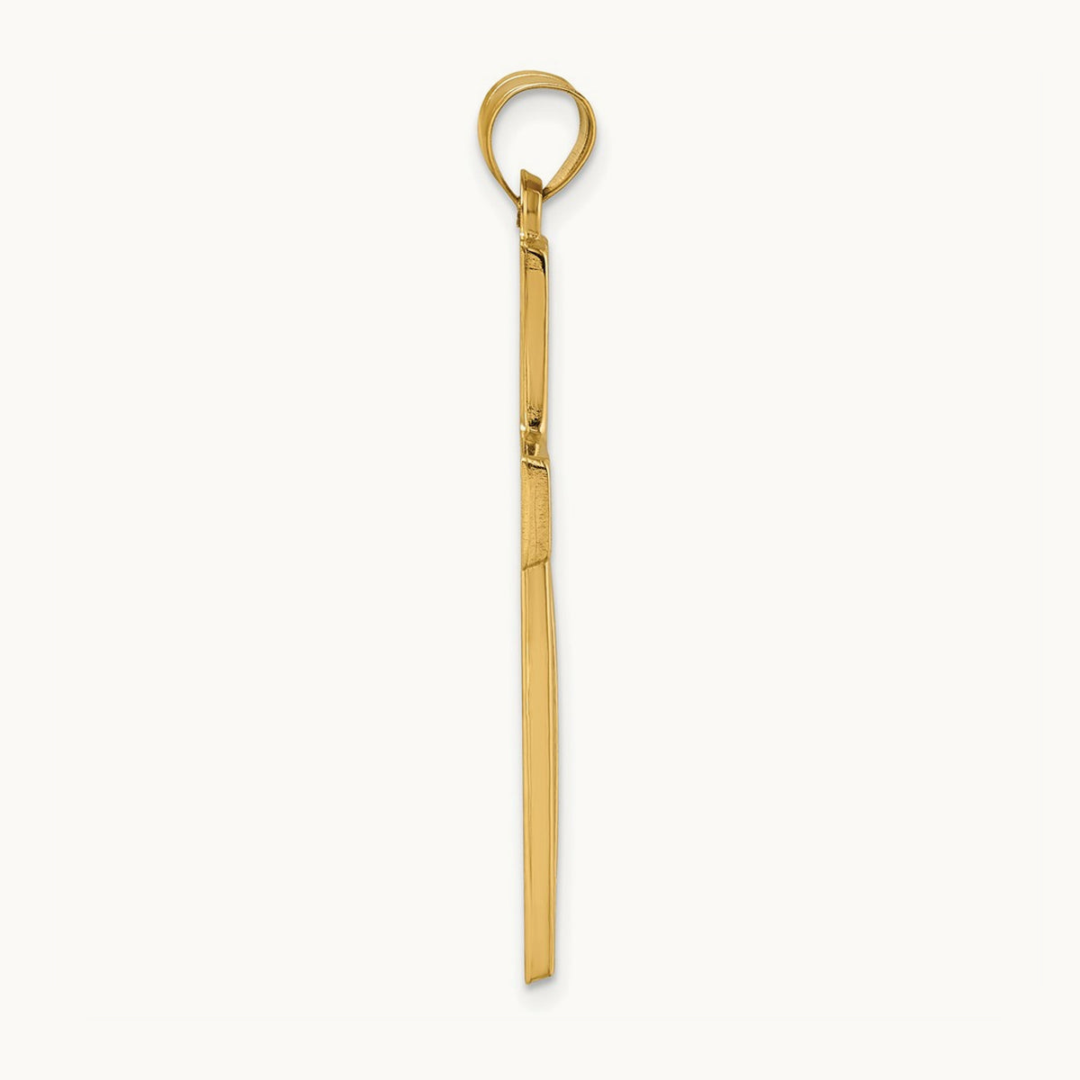 Polished and Textured Cross Pendant — 45.2mm