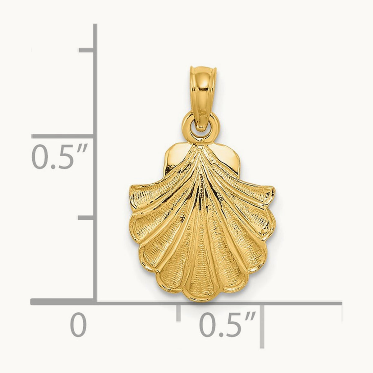 Scallop Shell Charm — 18mm